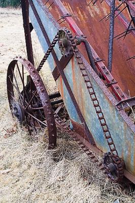 ...as well as this antique piece of farm equipment.
