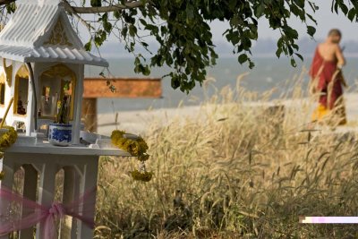 Spirit House and novice-Pattaya