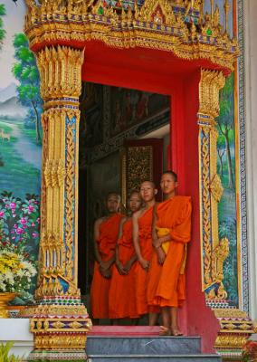 temple door and novices