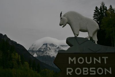 Mt.Robson with white cap