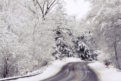 Winter Scene Of  Girdle Road From Summerdale Drive