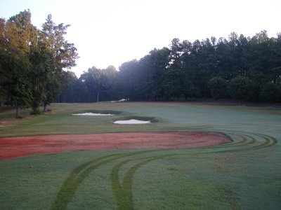 #17 Tee Shot (Bunkers Relocated Further Up Fairway)
