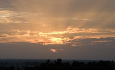 Sunrise view from hot air ballon