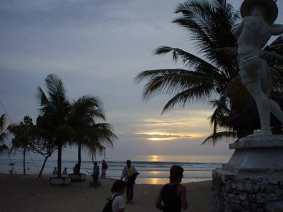 sunset at Kuta Beach