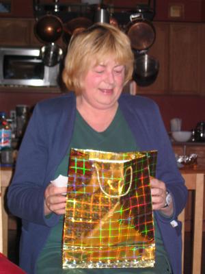 Oh dear, Fiona is the first to steal a gift