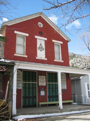 Masonic Temple in nearby Genoa