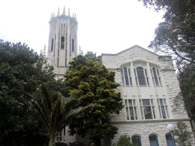 Clock tower at the University of Auckland