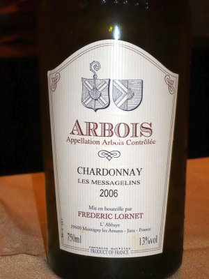 Arbois chardonnay les messagelins 2006