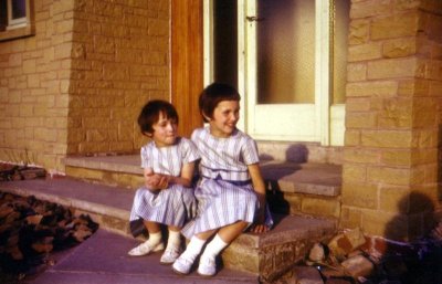 eIS1 slide 09 Lorna and Elaine blue dresses Battersby