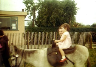 eSlide 01A Kathy on donkey, with Mum