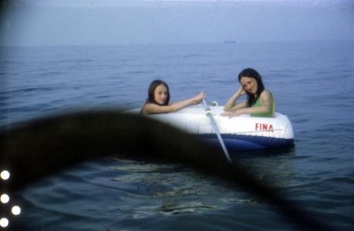 eSlide 01 Lorna and Elaine in fina dinghy