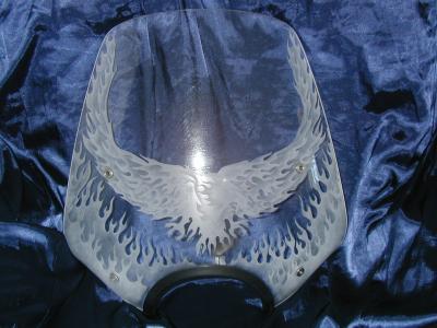 Shield on the Meanstreak. A friend etched this design on it for me.