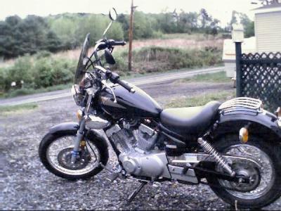 My first bike. A 1999 Yamaha Virago 250. I rode this bike from May 2000 to March 2001.