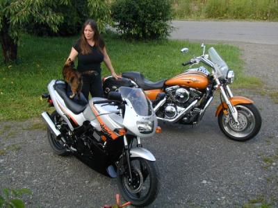 I bought the Kawasaki Vulcan Meanstreak 2002 in February 2002, I still have it and it has over 18,000 miles on it. I have ridden it several times to North Carolina and Georgia from NY.  A great bike.  

The Kawasaki Ninja 500 2005 I bought in July of 2005 and trashed it doing a lowside at an advanced street riding school in August, it had ~1,800 miles on it.