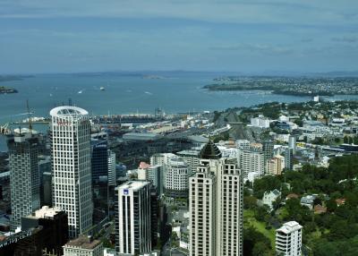 Port of Auckland from Sky Tower