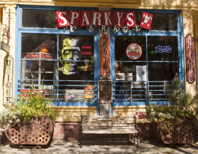 Sparkys garage.