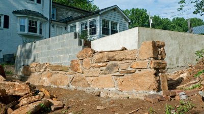 Virginia Sandstone Wall Started