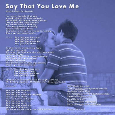 Say That You Love Me Lyric with background!!!