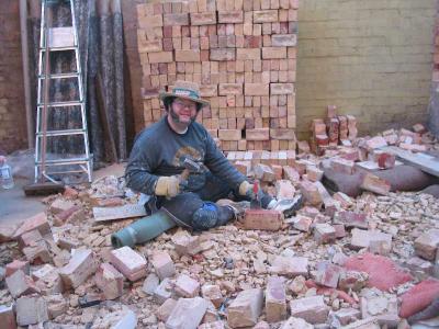 cleaning bricks