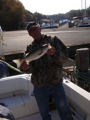 11/11/2007 - Burt with 1st Rock on Fly Rod!