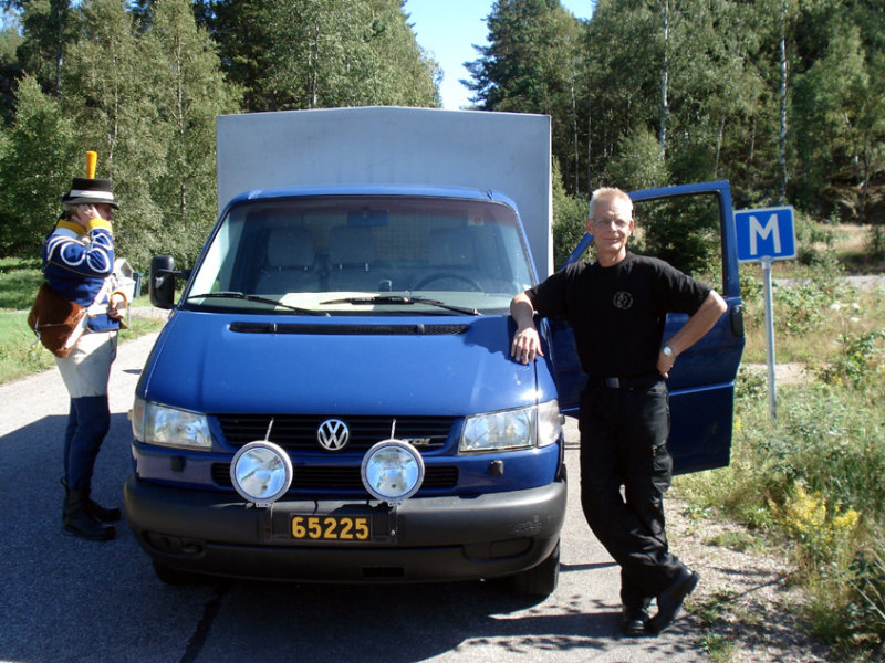 Marsch forc med kompaniets trossvagn