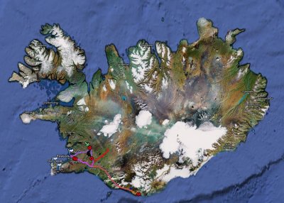 :: Iceland Trip GPS log ::