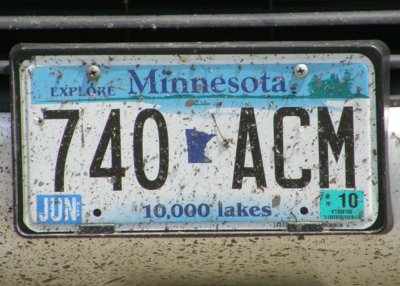 Minnesota License Plate