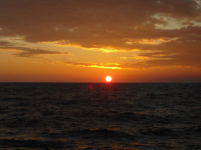 Sunset from the boat