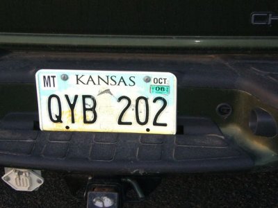 Smiths'  License  plate