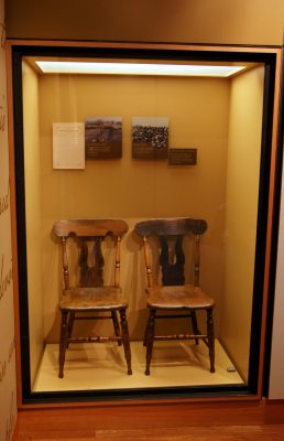 These chairs were on the stage for the Gettysburg Address