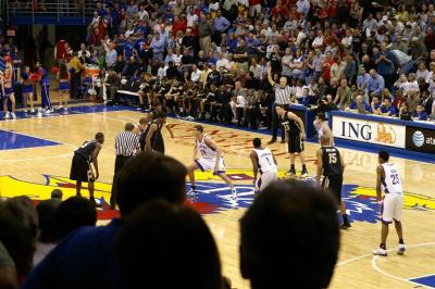 Lining up for the tip off