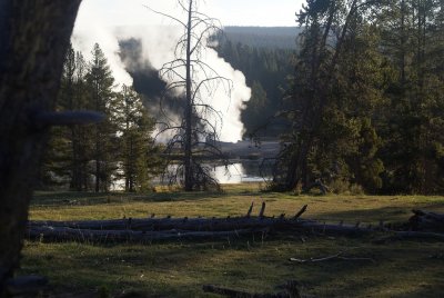 Early morning steam across the Yellowstone River #2