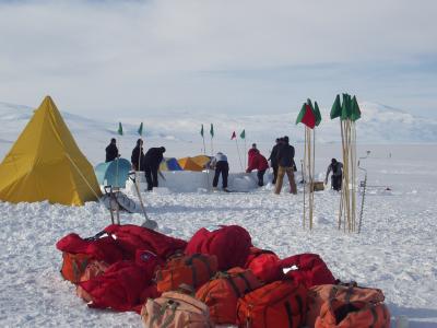 Scott tent snow wall Kovacs auger for holes in hard snow for flags in case of white-out .JPG