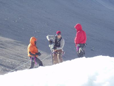 Erin Peter drilling flag hole Erik.JPG