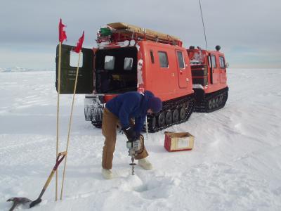 5- Drilling sea ice crack Hagglunds vehicle.jpg