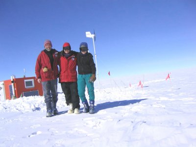 Rick, Joe, and I outside hut.JPG