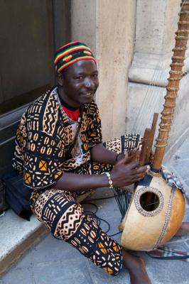 street musician from Senegal