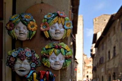 San Gimignano. masks