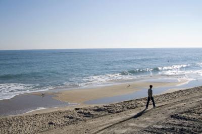 Benjamin on the beach