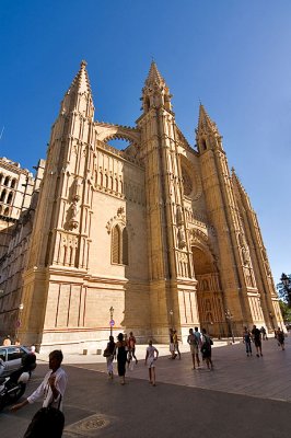 Palma de Mallorca, faade of cathedral