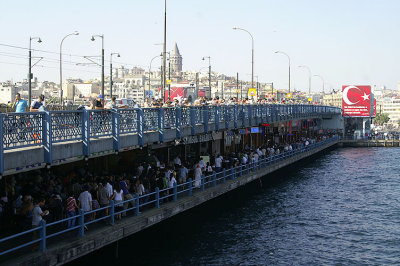 the Galata bridge