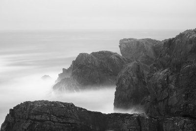 cliffs in b&w