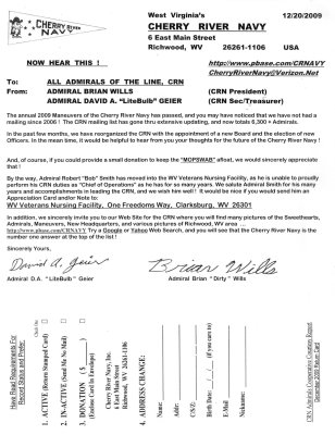 CRN Mailing 12 20 2009 to Richwood, WV