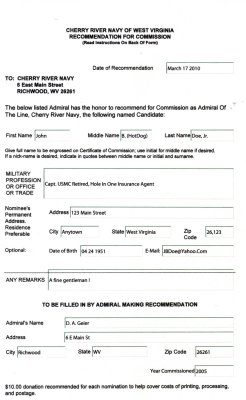 CRN Online Recommendation Form