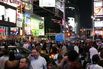 Times Square at 11 pm when the shows finish
