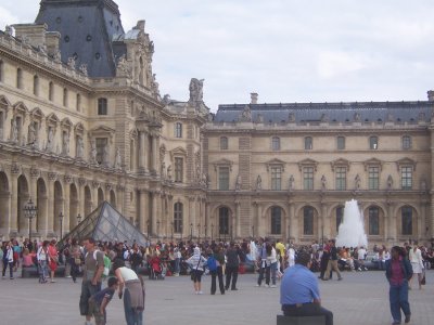 Courtyard of the Musee Du Louvre Paris