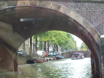 View of the seven bridges Amsterdam NL