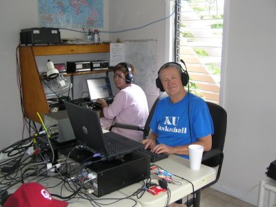 Pam,VP5/N5KW and Dave, VQ5V operating CQWW CW