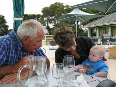 The Gibbs Family at VGC December 2003 with Joy and John