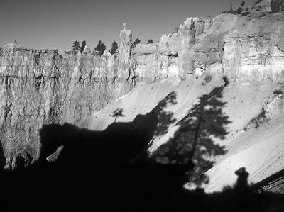 Hoodoo shadows, Bryce Canyon